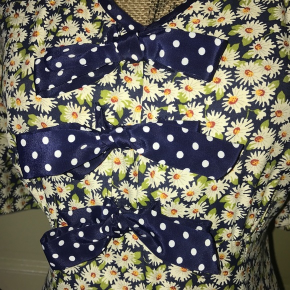 Micro floral daisy & dots feminine frock 7/8 - Picture 3 of 3